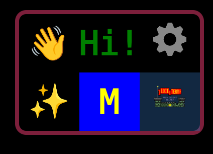 three by two arrangement